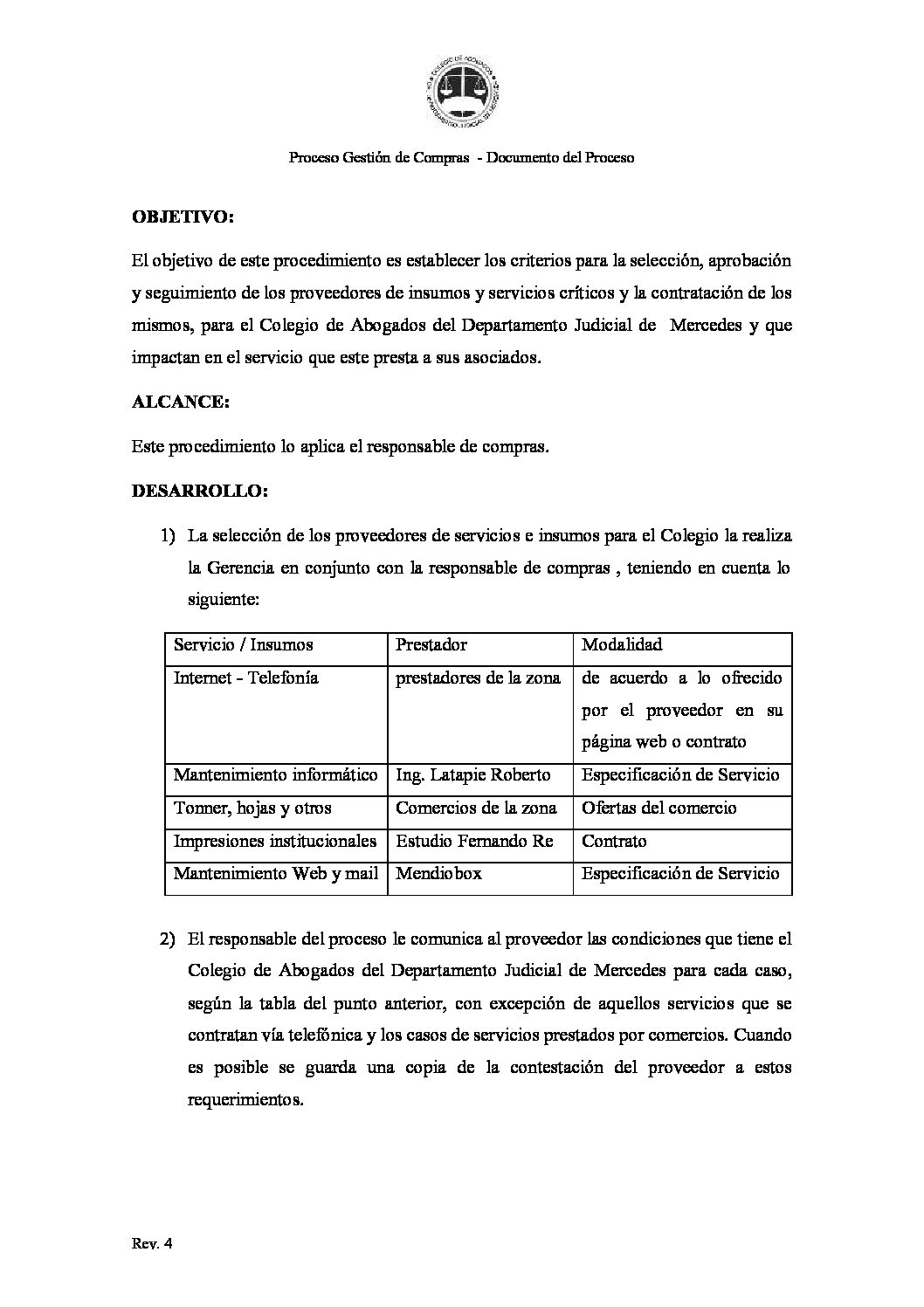 ISO9001-GC-Documento del Proceso - REV 4